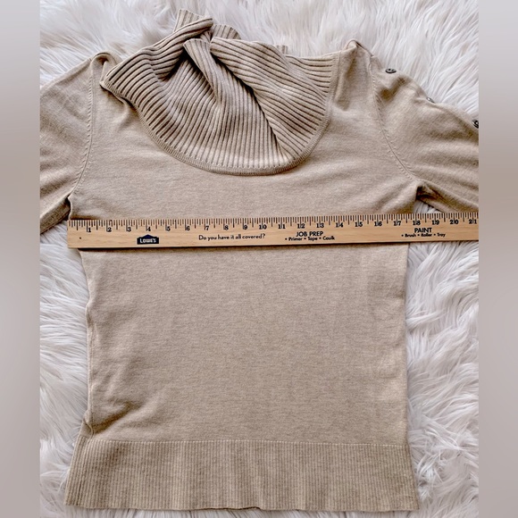 WHBM Cowl Neck Sweater w/ Buttons Up Arm - Picture 11 of 12